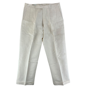 British Merchant Navy 50s Tropical Cream Trousers - W38 L30.5