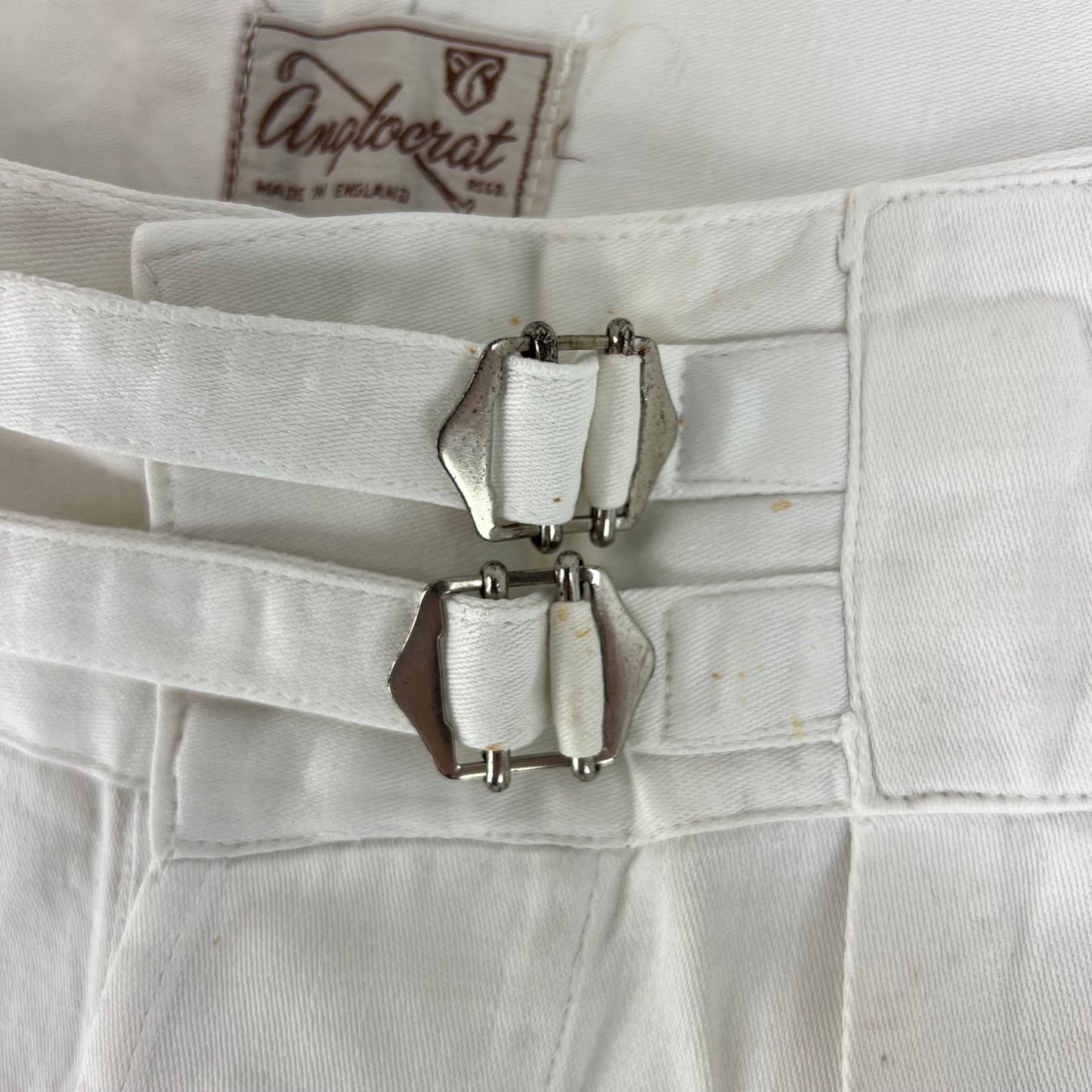 British Merchant Navy 50s Tropical White Shorts - W42