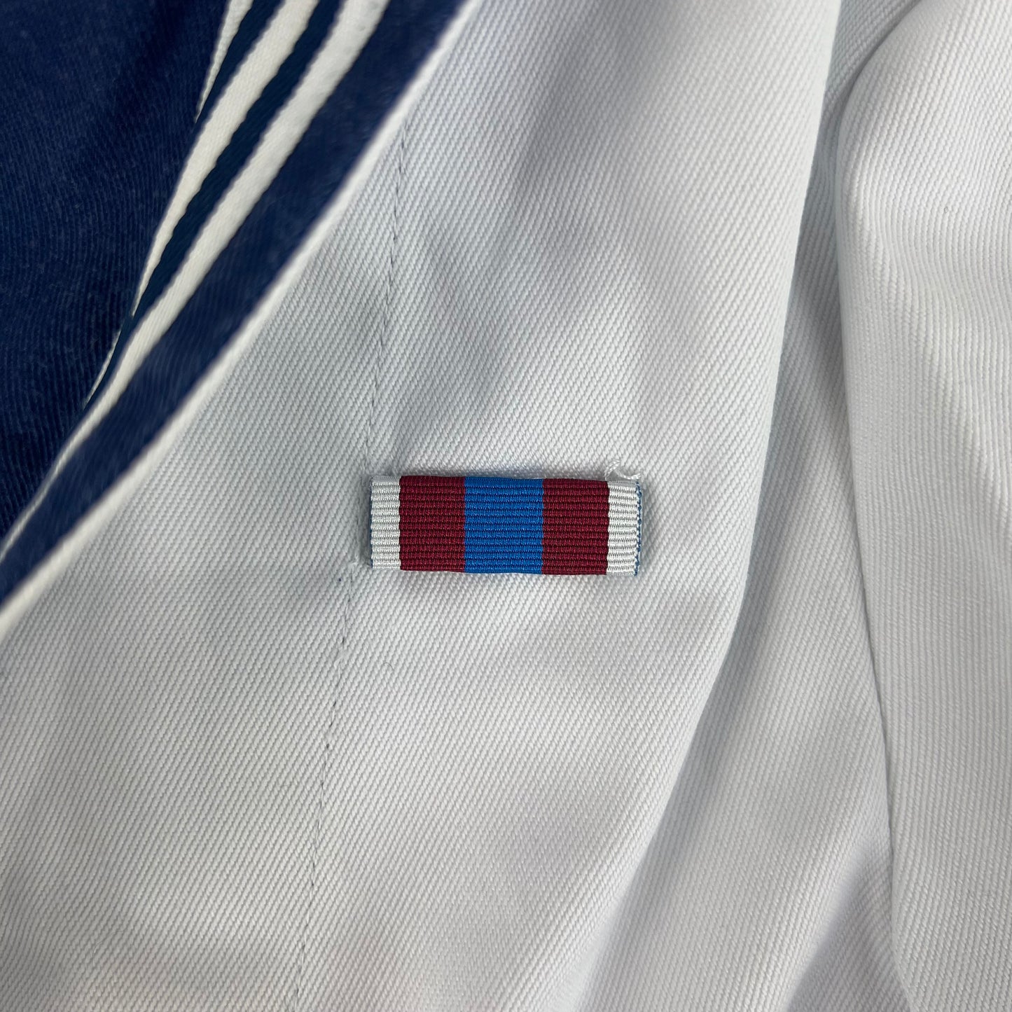 British Royal Navy Class II White Jumper Sailor's Top - Medium