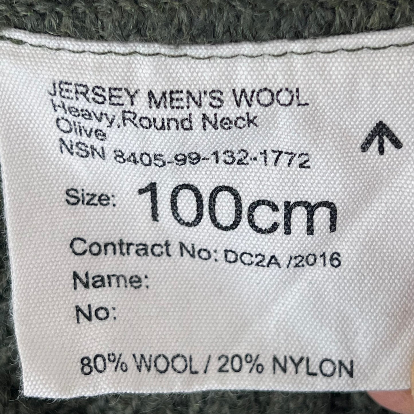 British Army Olive Green Pullover Jumper - Medium