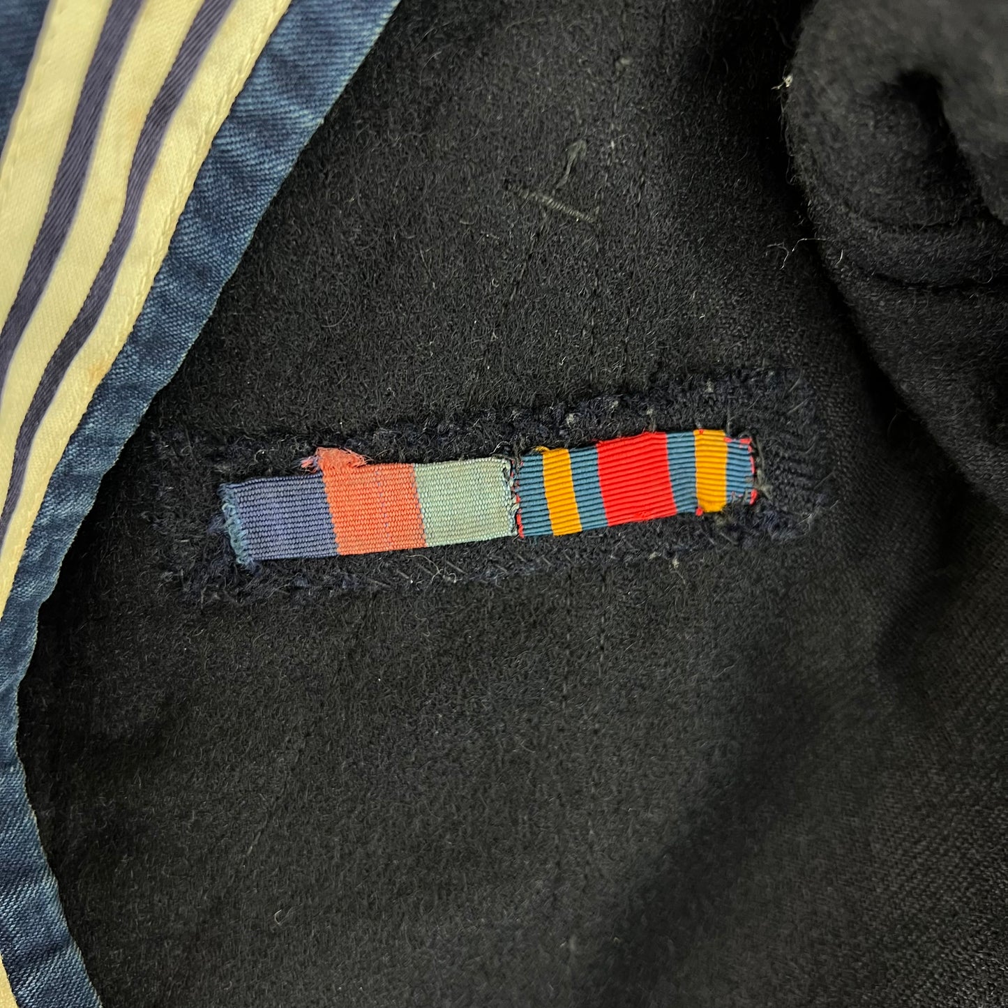 British Royal Navy 40s Class II Black Jumper Sailor's Top - Small