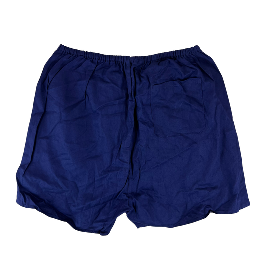 West German Army Cotton PT Navy Blue Swim Shorts - Small