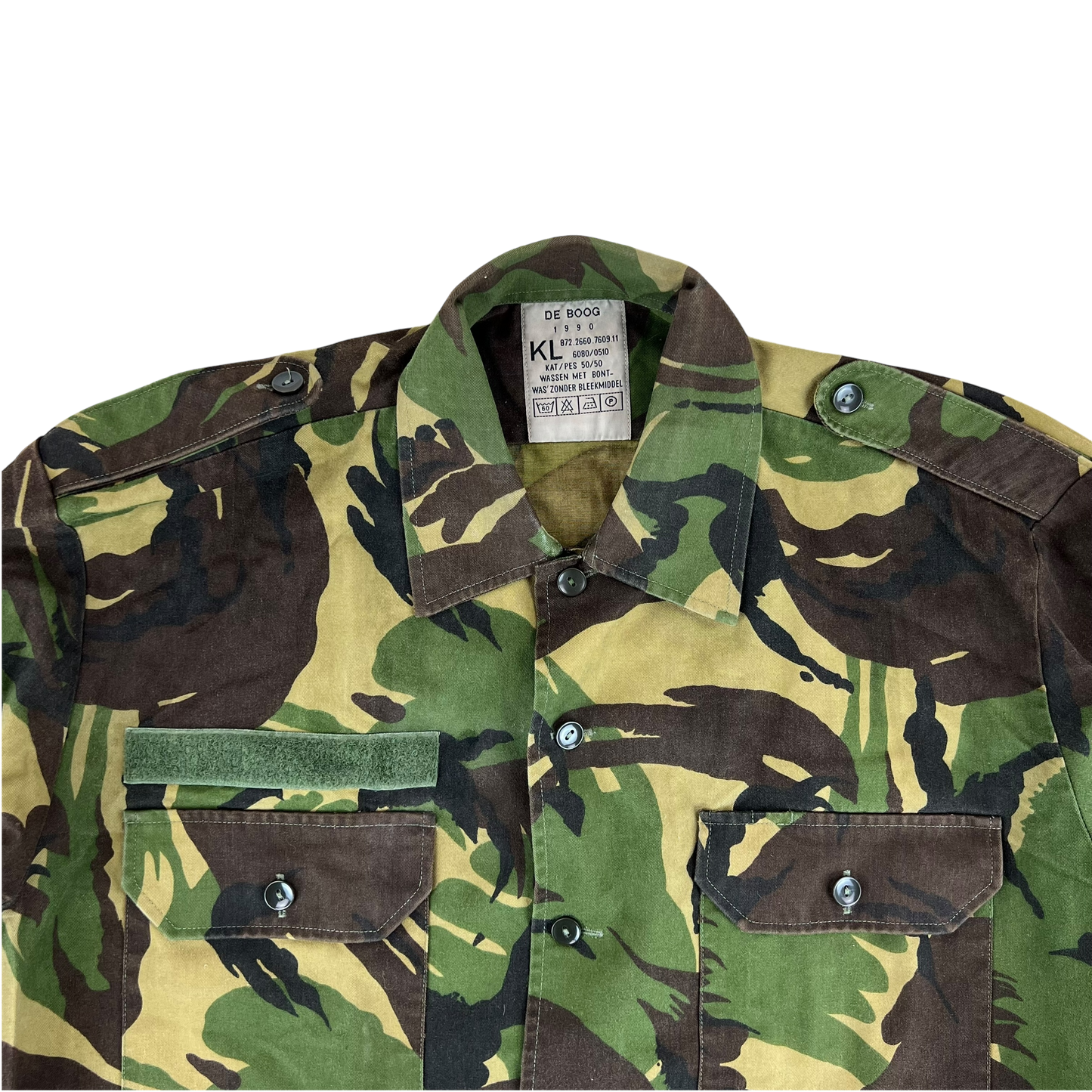 Dutch Army Field Shirt DPM Woodland Camouflage Long Sleeve - Large