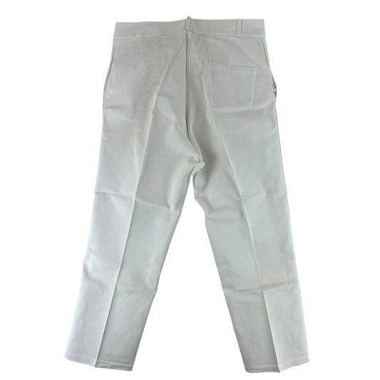 British Merchant Navy 40s 50s CC41 Tropical White Trousers - W40 L31