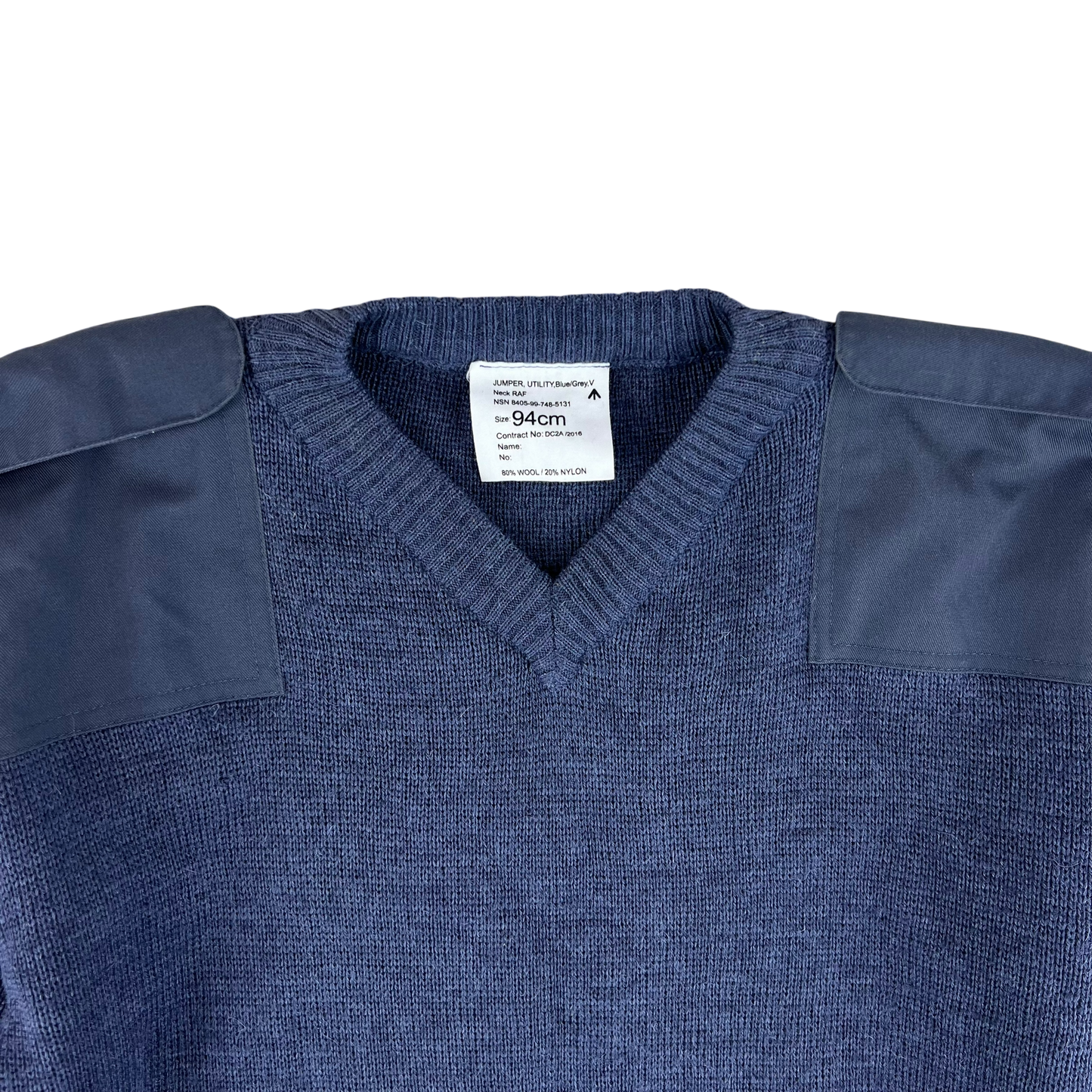 British RAF Wool V Neck Pullover Jersey Jumper - Medium