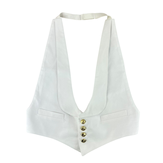 British Royal Navy & RM White Mess Dress Waistcoat -  Small / Medium