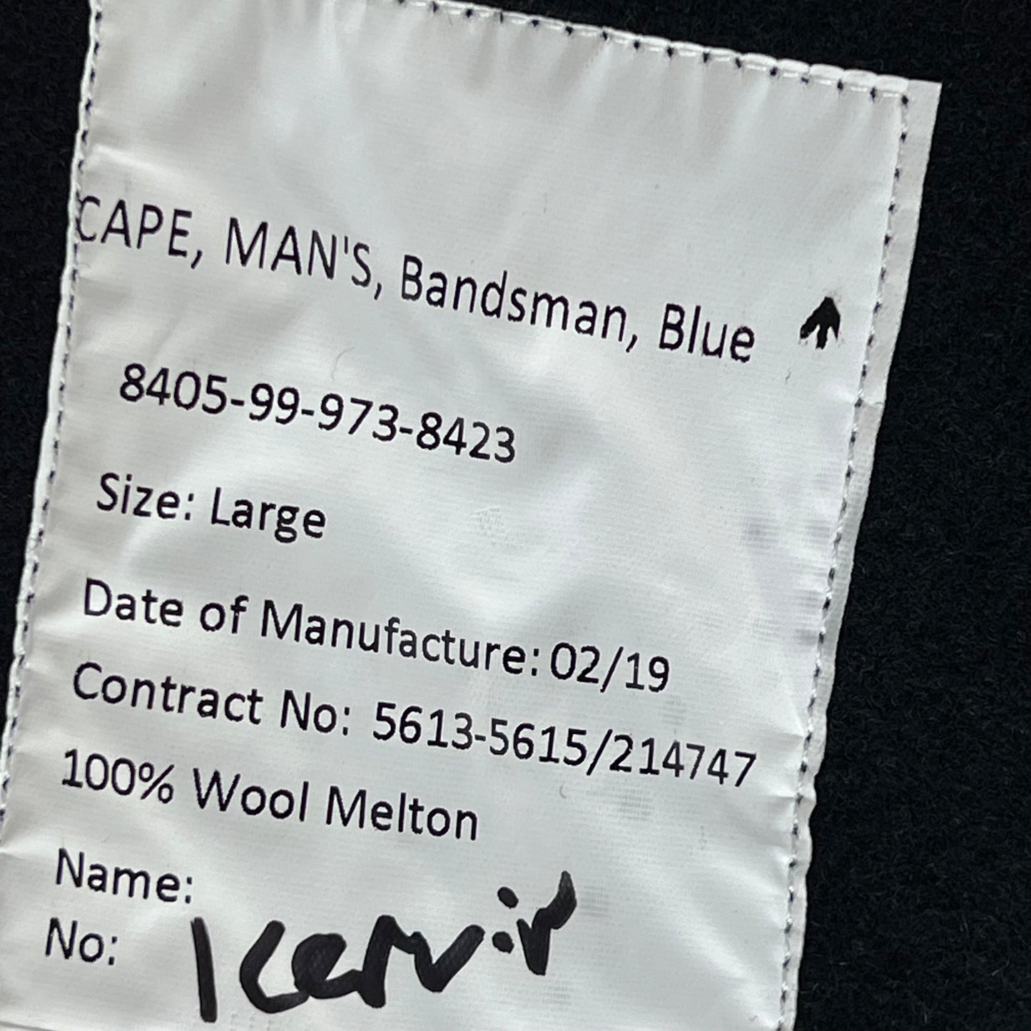 British Army Bandmans' Rain Cloak - Royal Corps of Army Music - Large