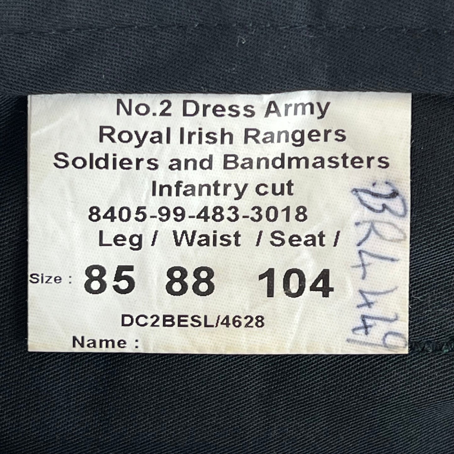 British Army Royal Irish Rangers No. 2 Dress Trousers - W34 L31