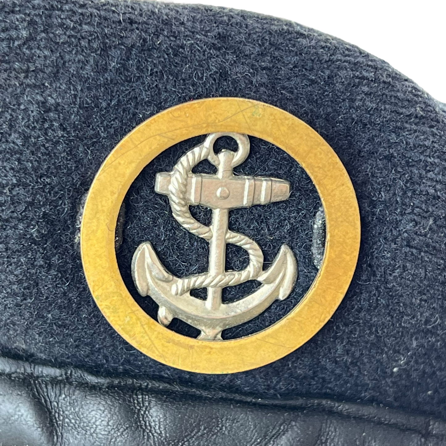 British Royal Navy Rating Beret w/ Badge - Small Medium