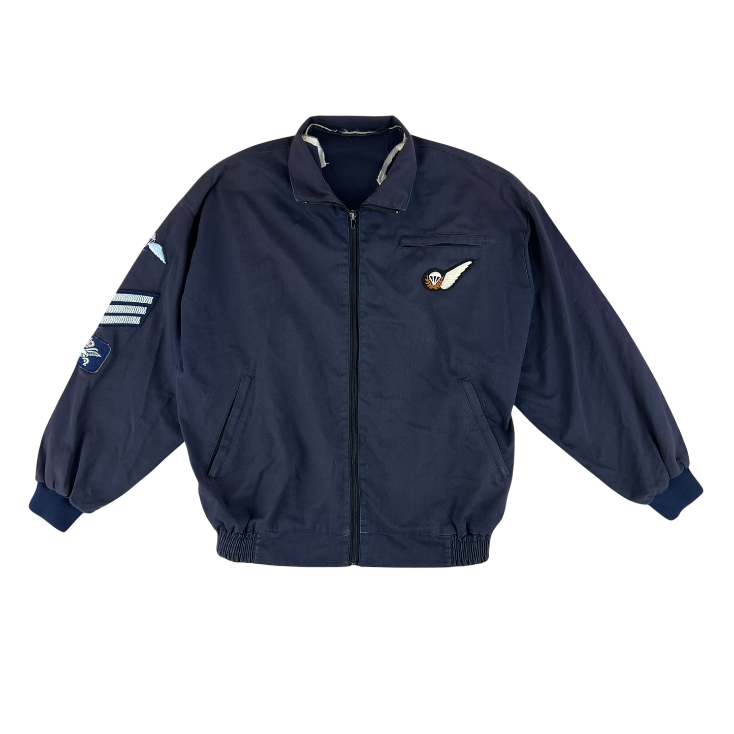 British Army / Tri-Services Navy Blue PTI Tracksuit Top Jacket - Medium