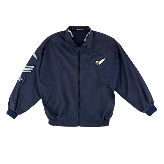 British Army / Tri-Services Navy Blue PTI Tracksuit Top Jacket - Medium
