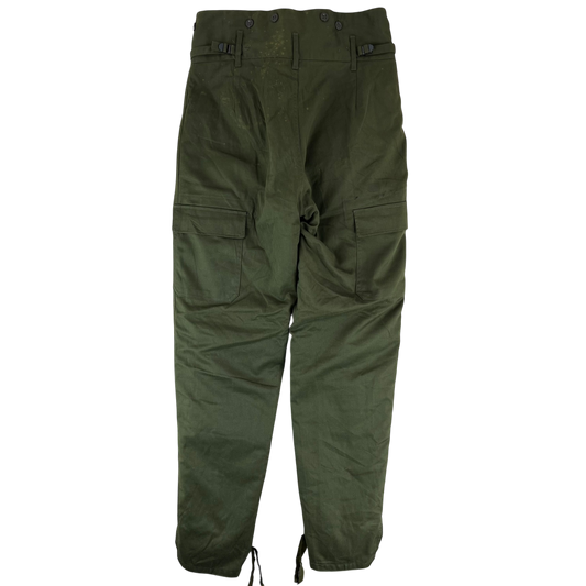 Czechoslovak Army M85 Olive Green Combat Trousers w/ Winter Liner - W33 L33