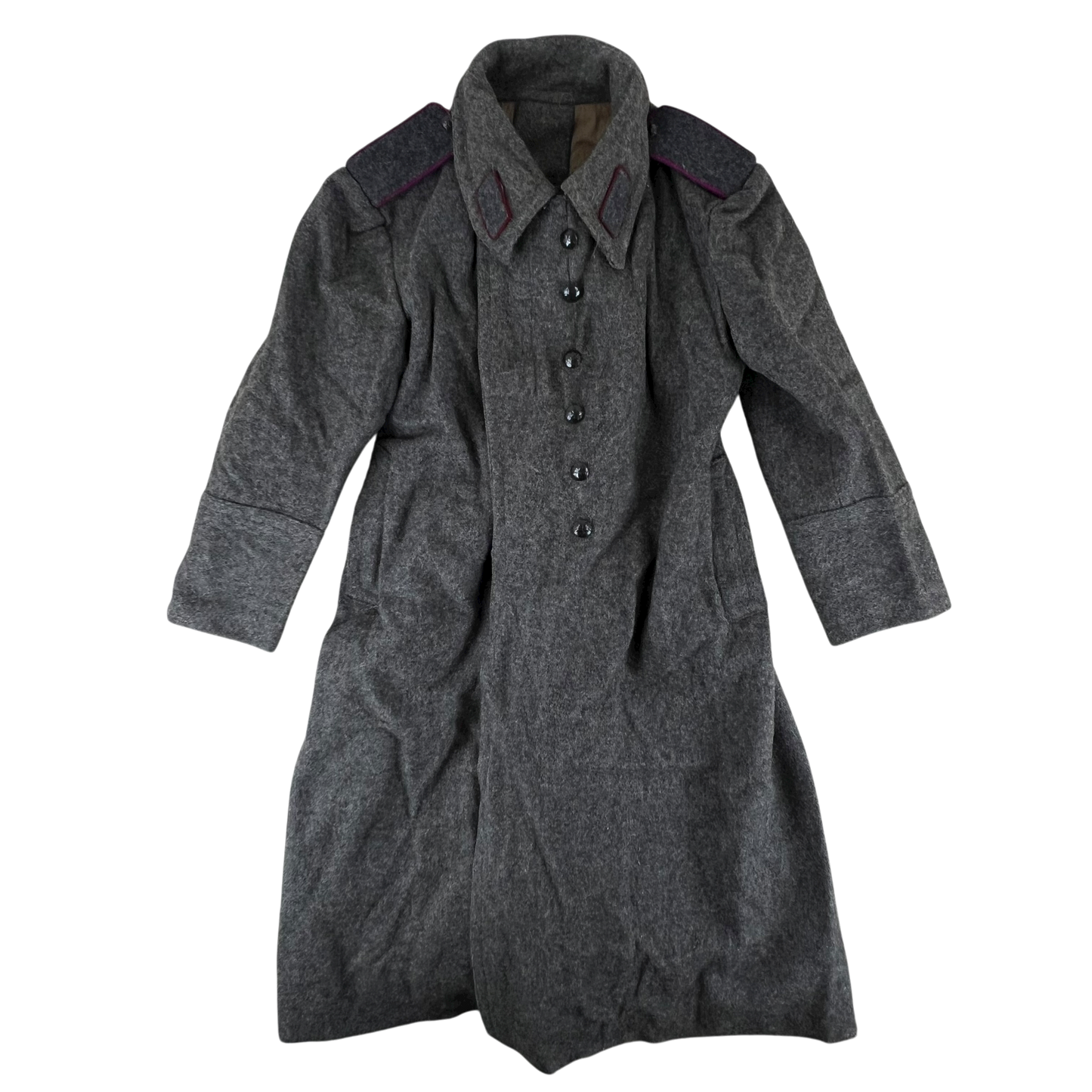 Bulgarian People's Army 60s Grey Wool Greatcoat - Medium