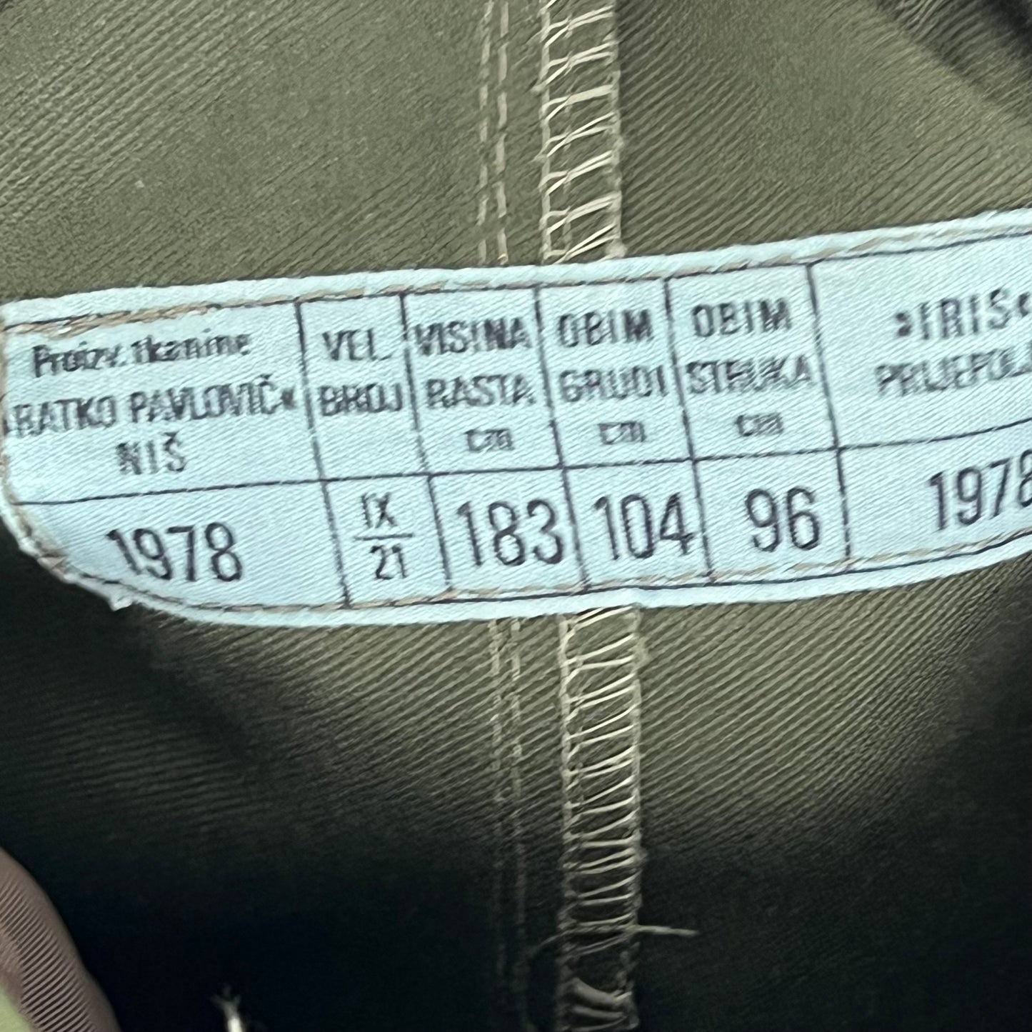 Yugoslav Army M77 Olive Green Parka w/ Liner - Large