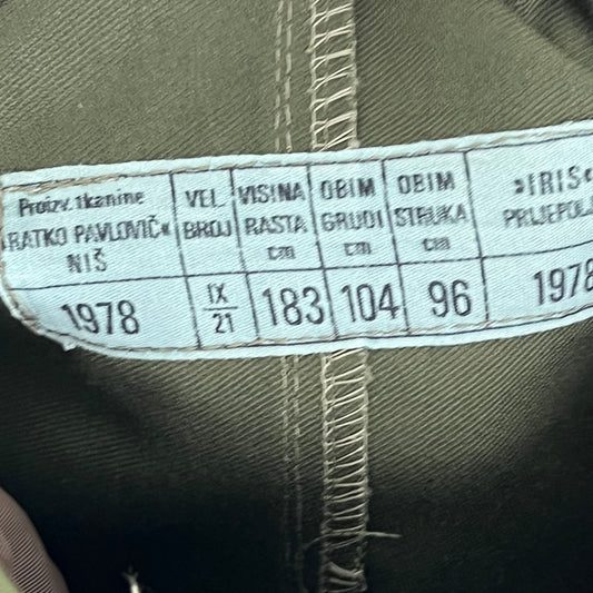 Yugoslav Army M77 Olive Green Parka w/ Liner - Large