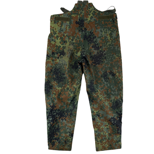 German Army Flecktarn Camo Waterproof Overalls / Overtrousers - W43 L30.5