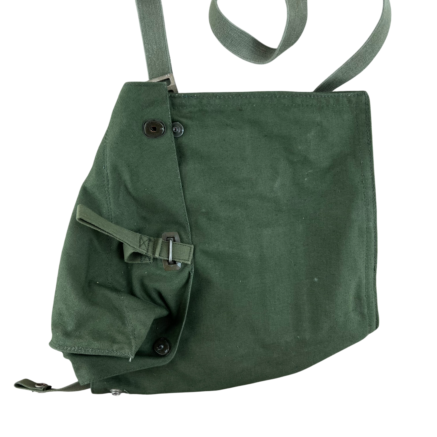 Swedish Army M51 Bag Gas Mask Haversack Olive Green Canvas