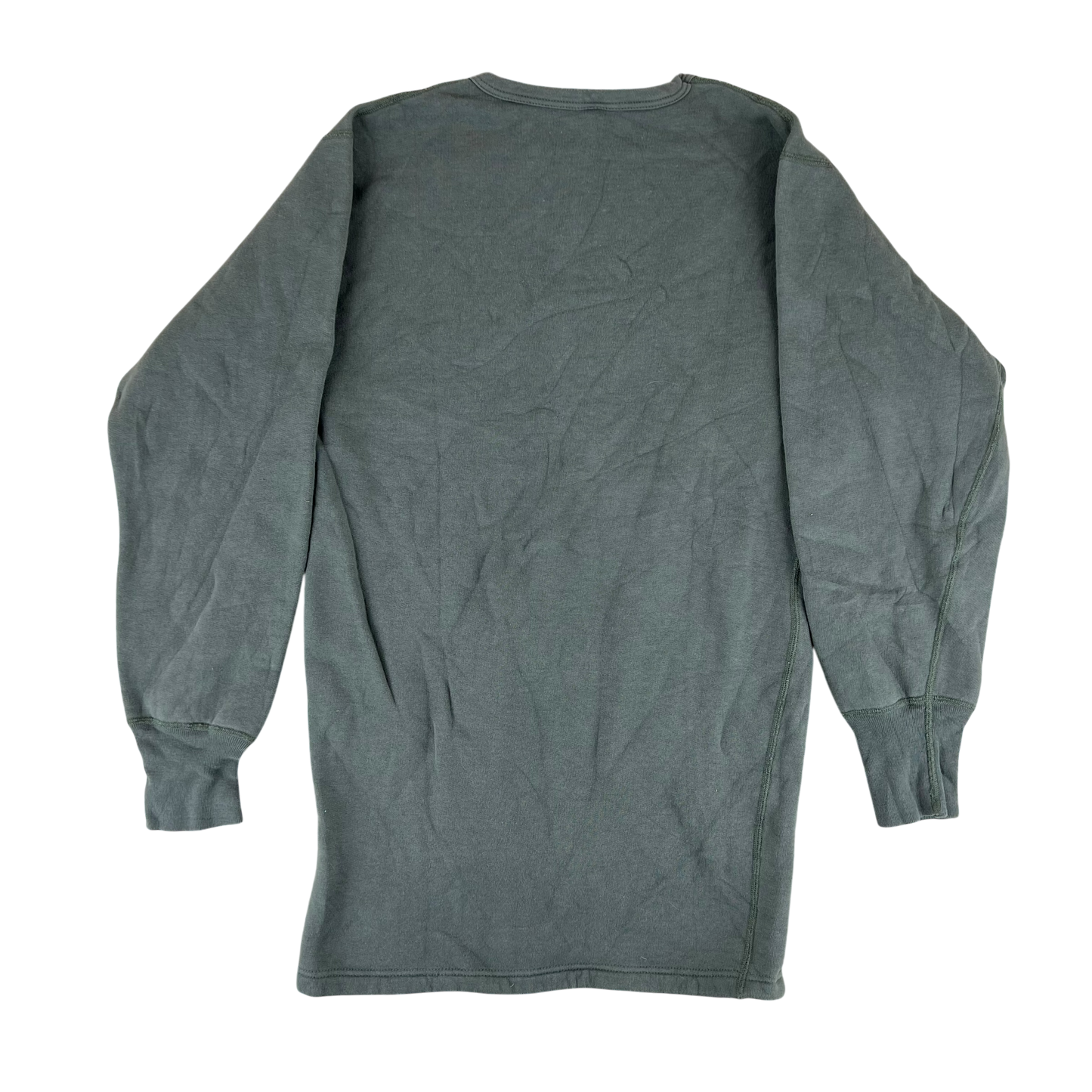 French Army Sweatshirt / Thermal T Shirt Pullover 80s Sage Grey - Medium