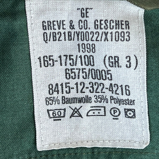 German Army Flecktarn Camouflage Long Sleeve Field Shirt - Large GrNr 3