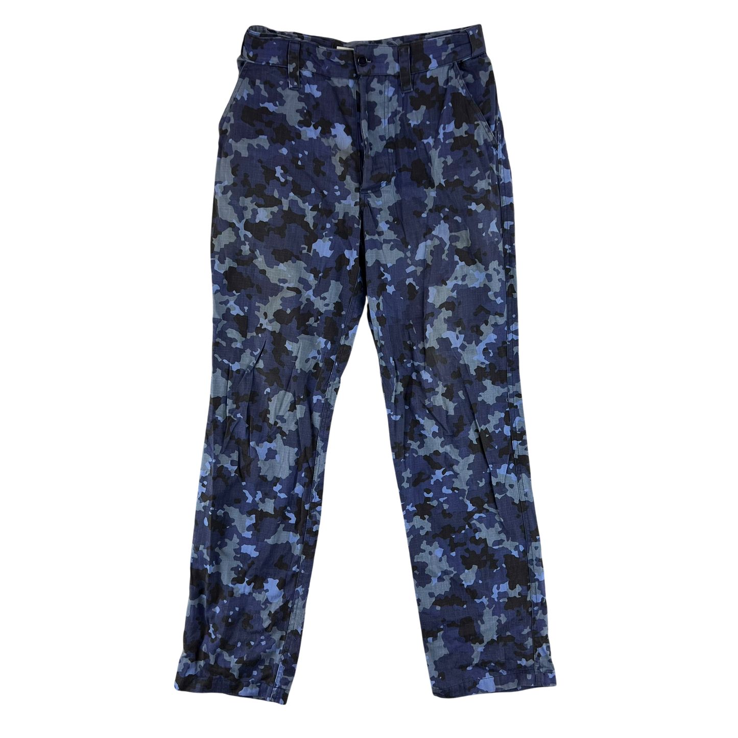 Romanian Navy M2017 Blue Camouflage Ripstop Trousers - W30 L31.5