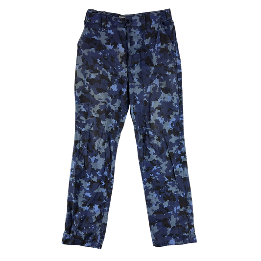 Romanian Navy M2017 Blue Camouflage Ripstop Trousers - W30 L31.5