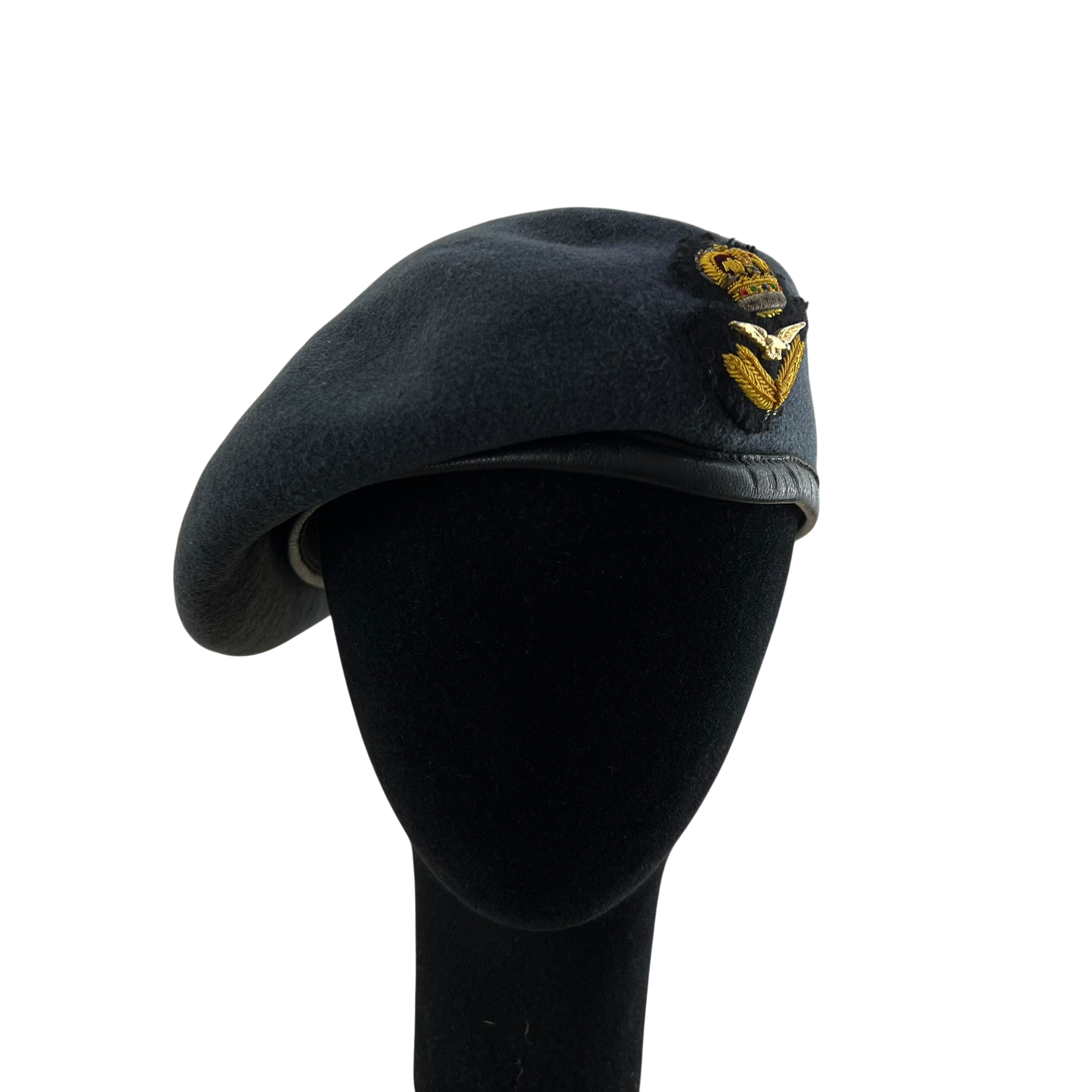 British RAF Beret w/ Officer's Badge - Large
