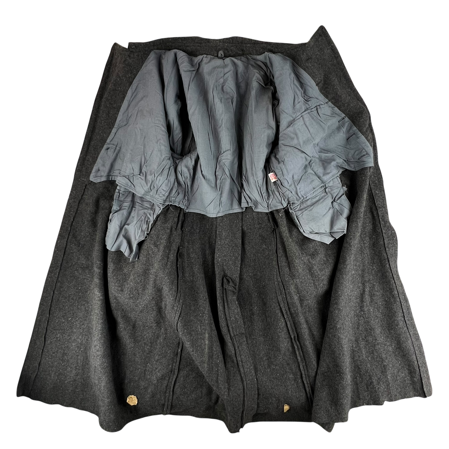 Bulgarian People's Army 80s Grey Wool Greatcoat - Medium