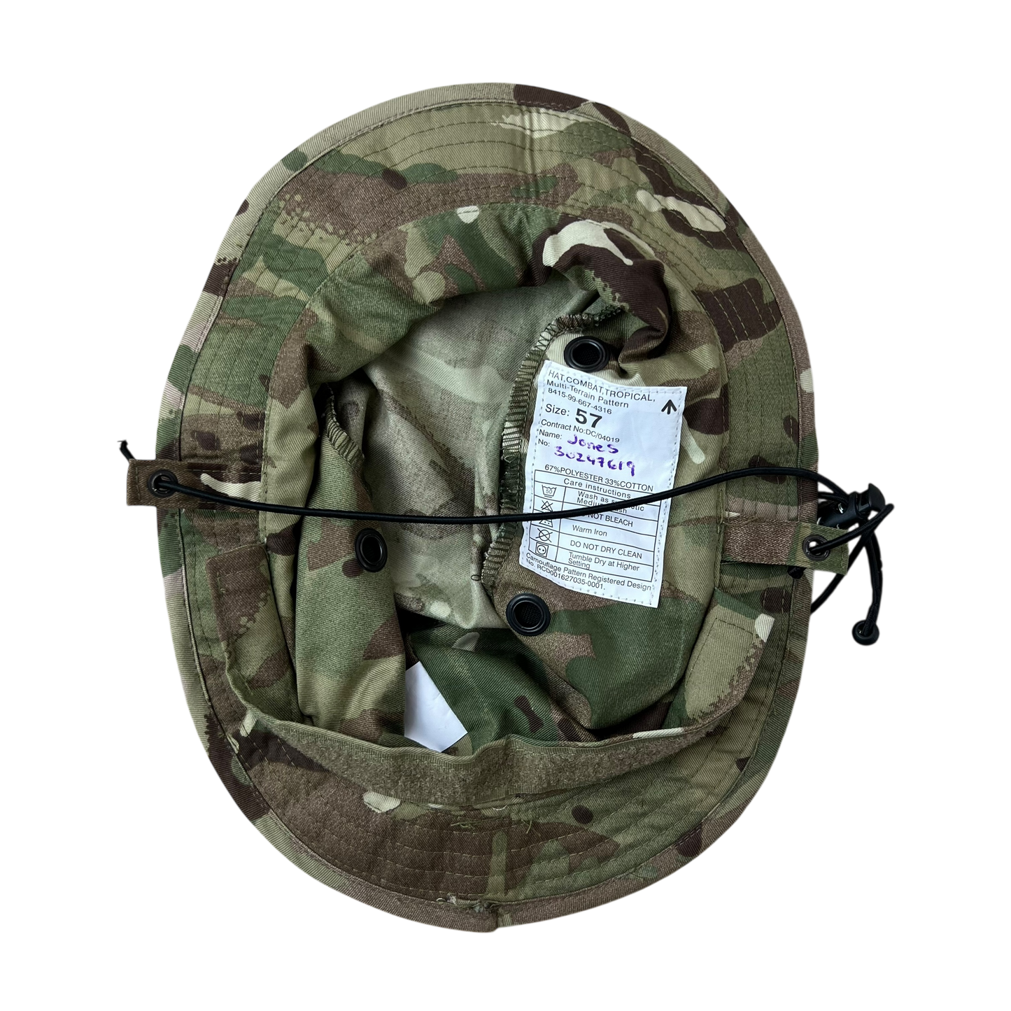 British Army MTP Camouflage Boonie Bush Hat - Field Tailored - Medium 57cm