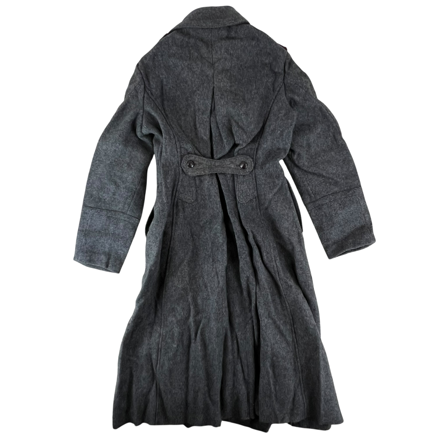 Bulgarian People's Army 50s Grey Wool Greatcoat - Small