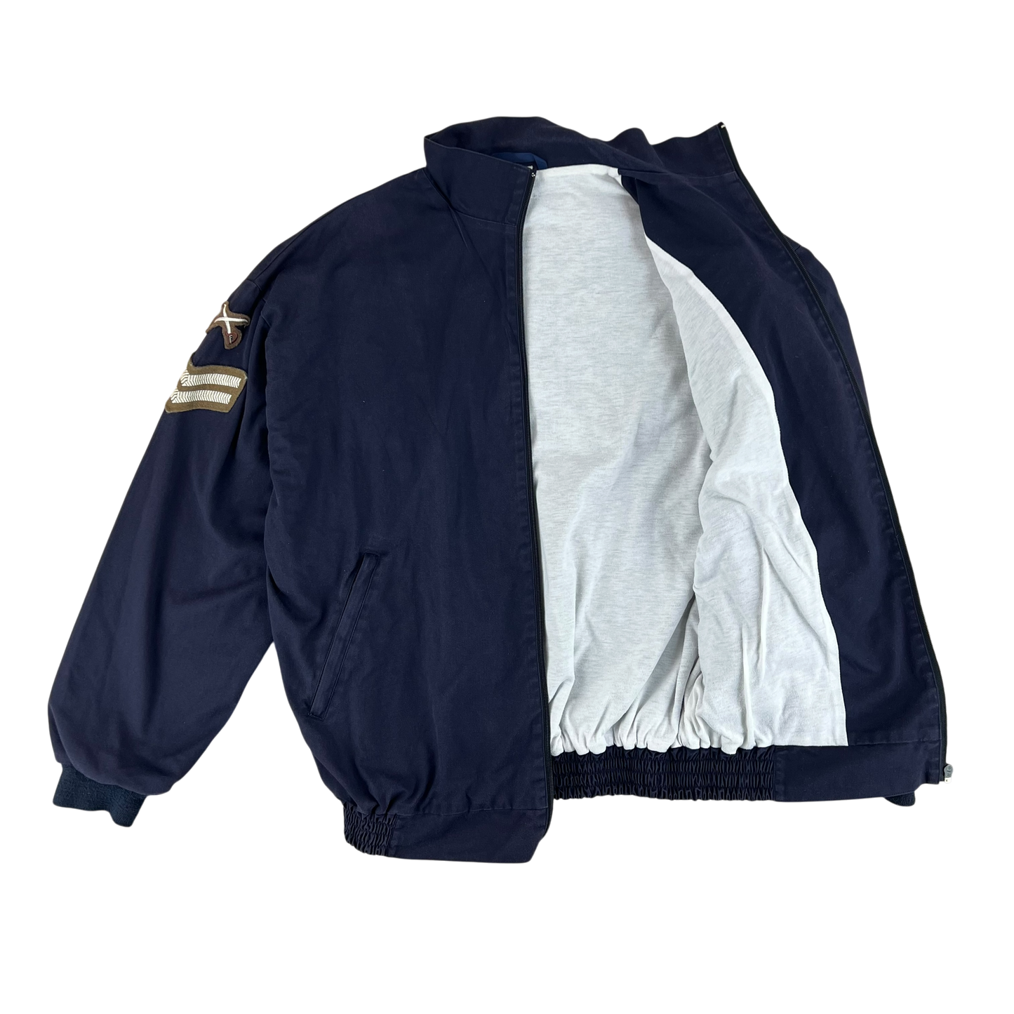 British Army / Tri-Services Navy Blue PTI Tracksuit Top Jacket - Large