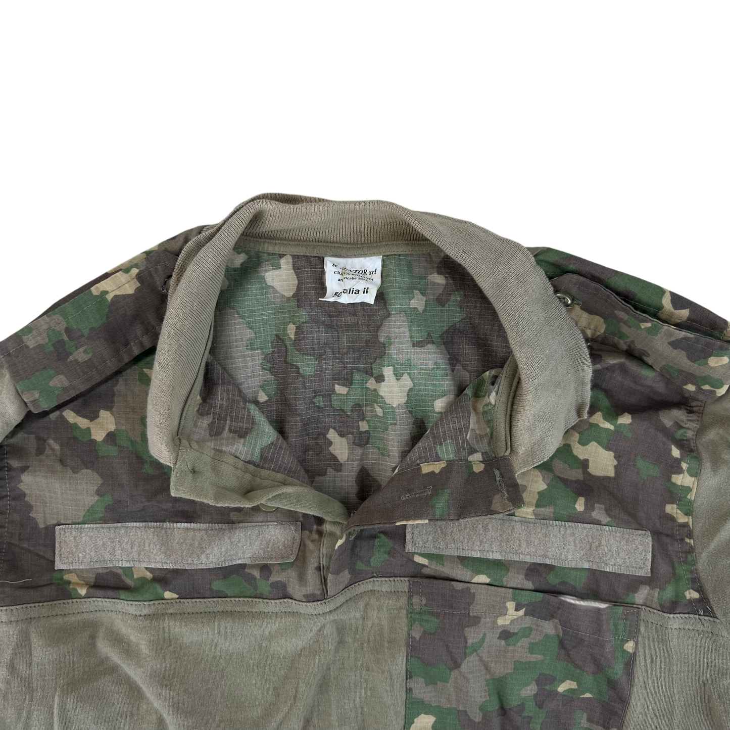 Romanian Army M2017 Woodland Camouflage Polo Top - Medium