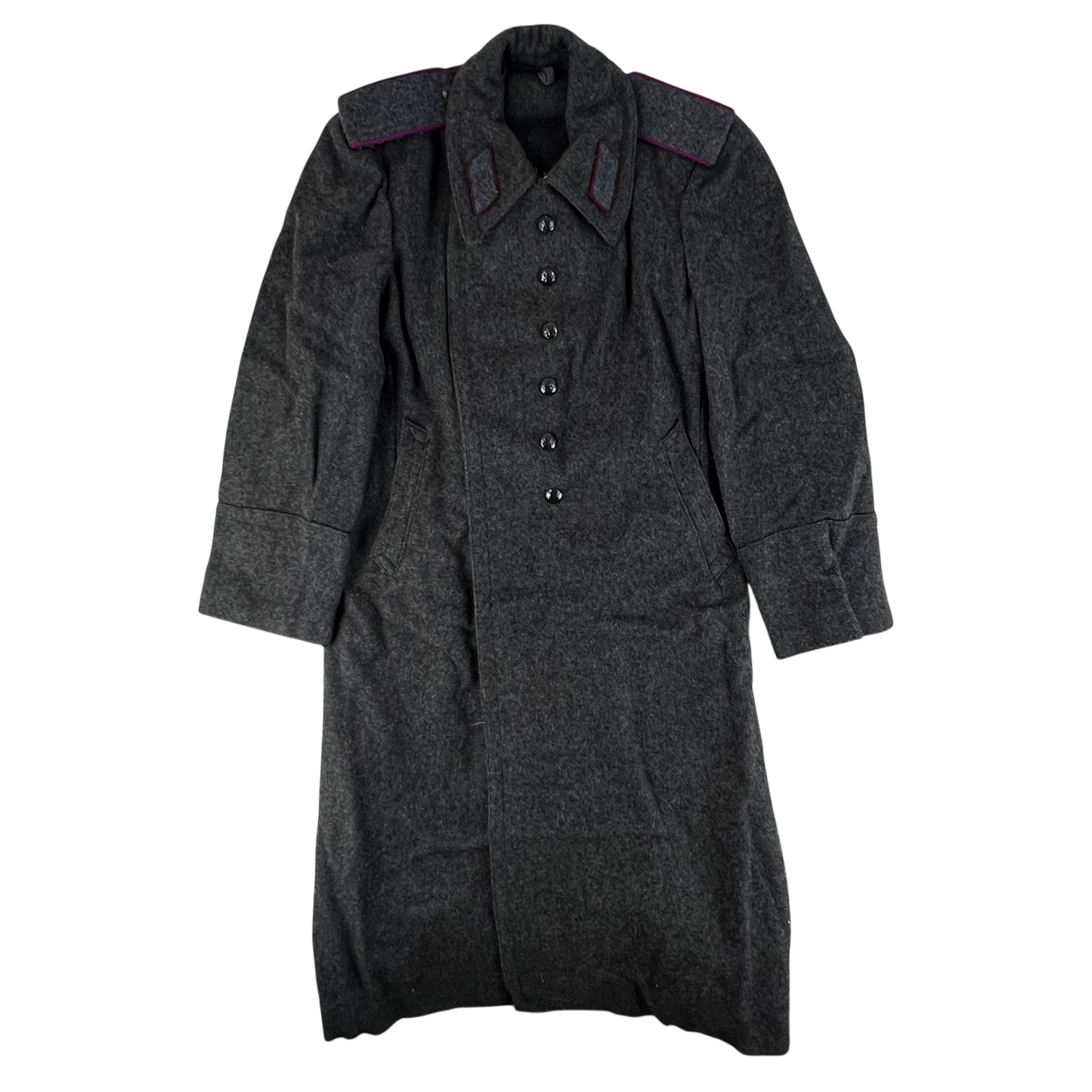 Bulgarian People's Army 50s Grey Wool Greatcoat - Medium