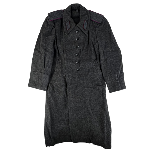 Bulgarian People's Army 50s Grey Wool Greatcoat - Medium