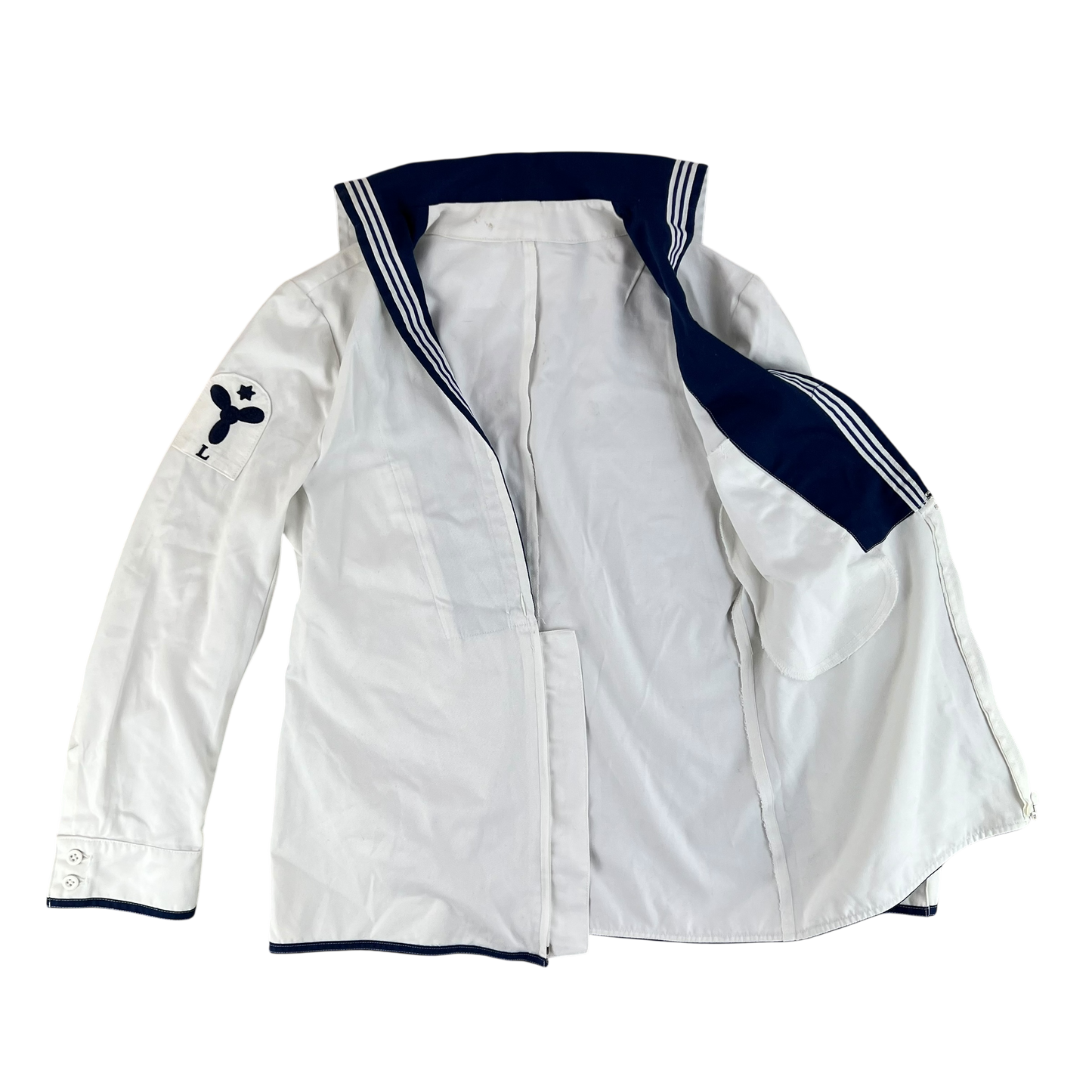 British Royal Navy Class II White Jumper Sailor's Top - Medium 176/100