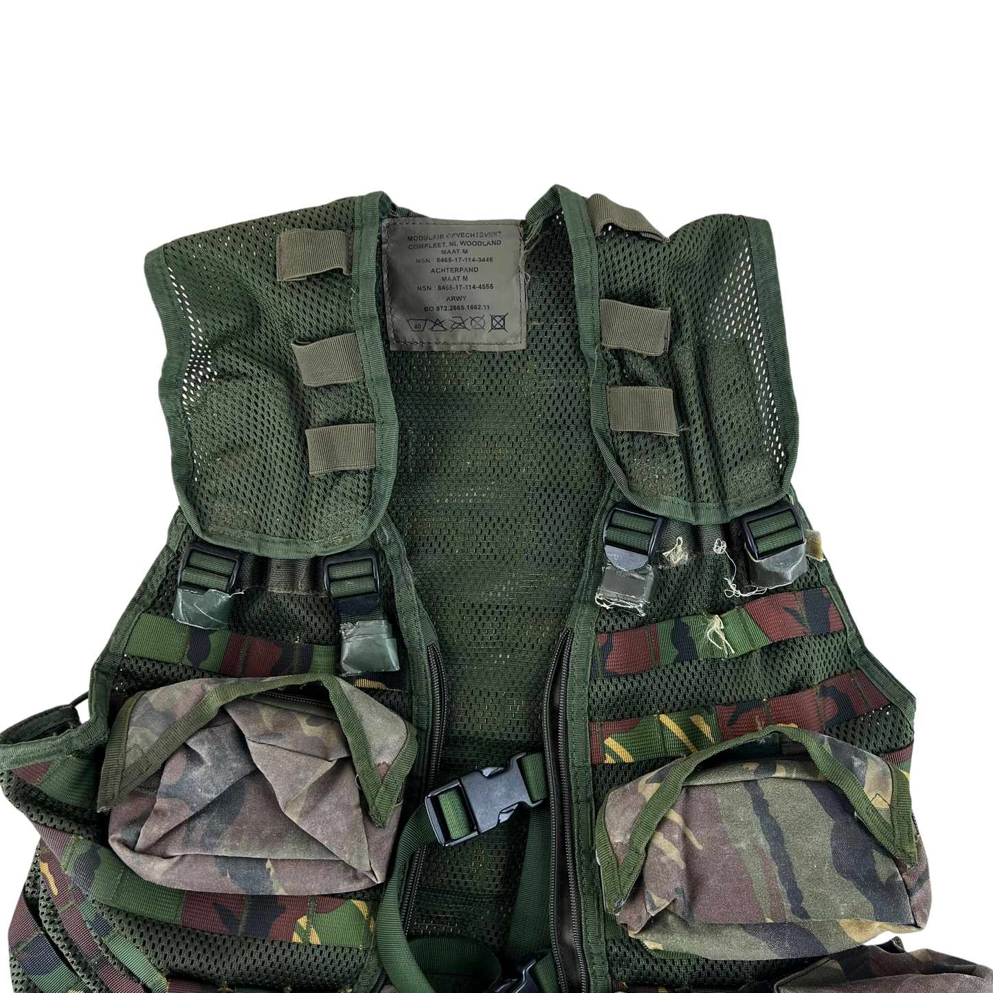 Dutch Army M93 DPM Woodland Camouflage Tactical Webbing Vest - Medium