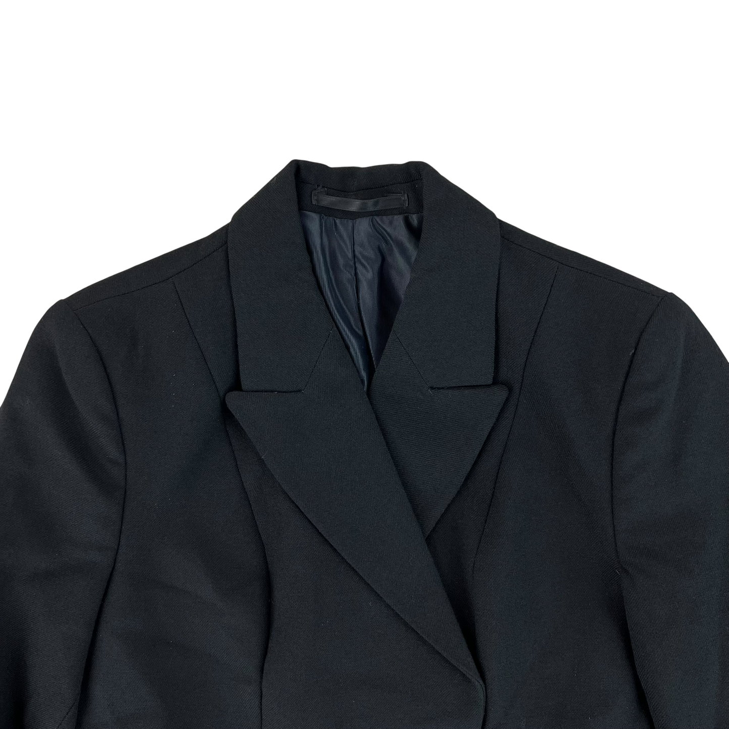 British Royal Navy Women's WRNS Diagonal Serge Black Blazer - Small SIZE 12