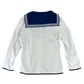 British Royal Navy Class II White Jumper Sailor's Top - Medium 176/100