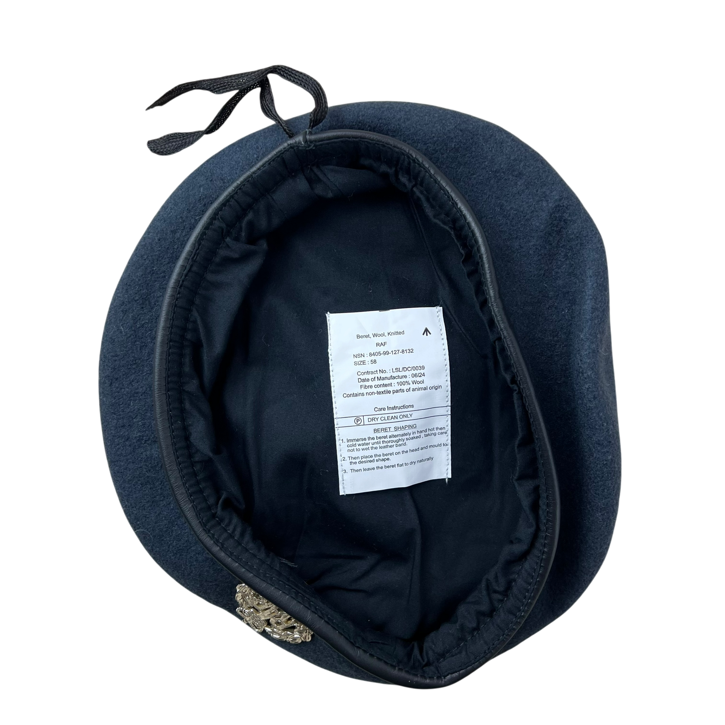 British RAF Beret w/ Badge - Medium 58cm