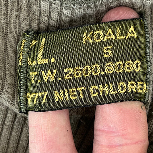 Dutch Army 70s Olive Brown Cord Vest - Small