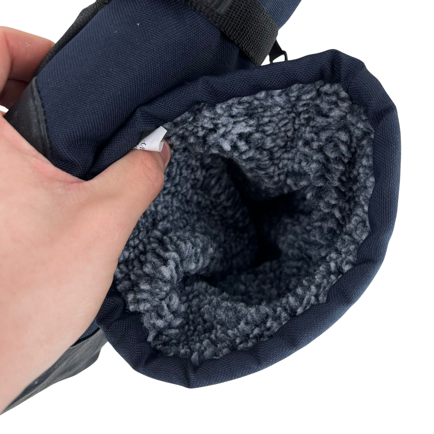 Dutch Army Navy Blue Fur Lined Winter Mittens - Large