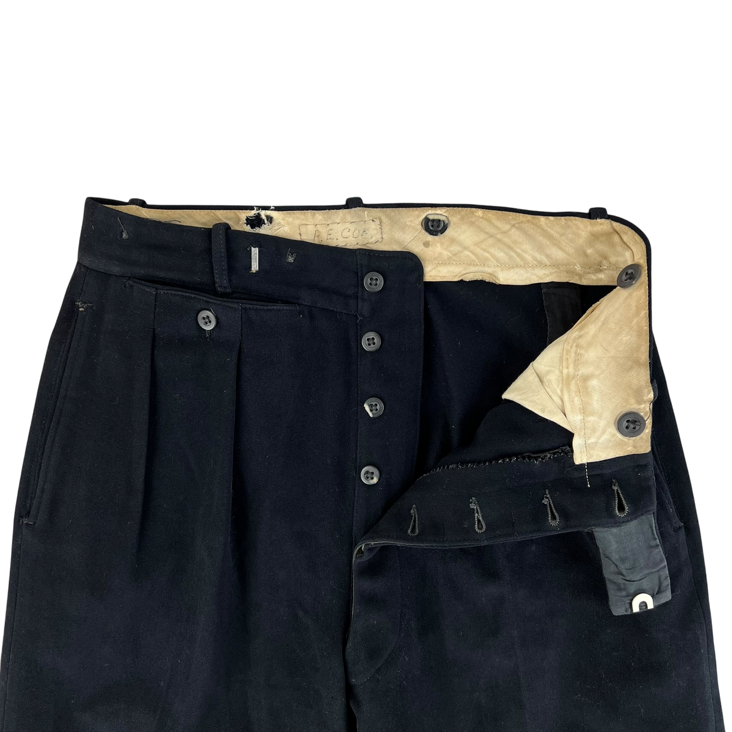 British Royal Naval Reserves 50s Black Dress Uniform - Jacket & Trousers w/ Ephemera - Medium