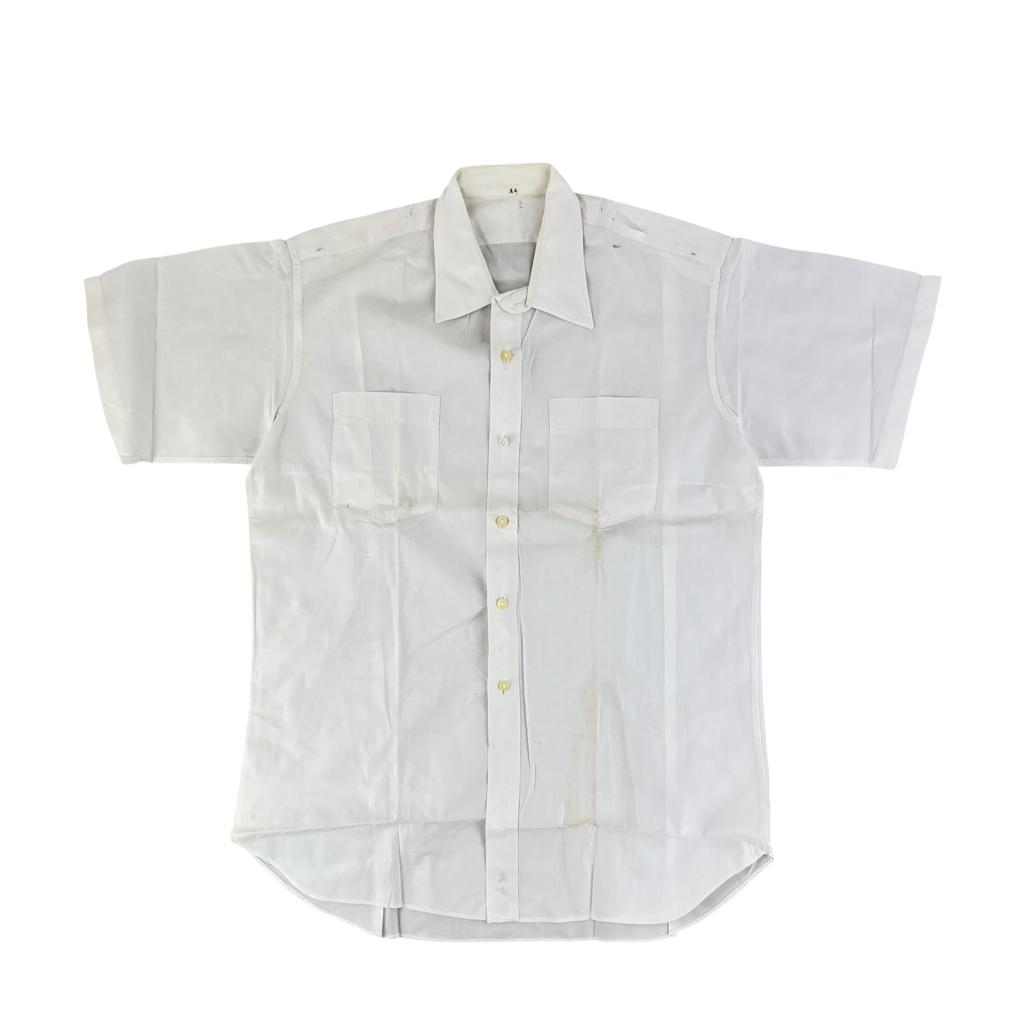 British Merchant Navy 50s Officer's Tropical Short Sleeve Shirt - Large