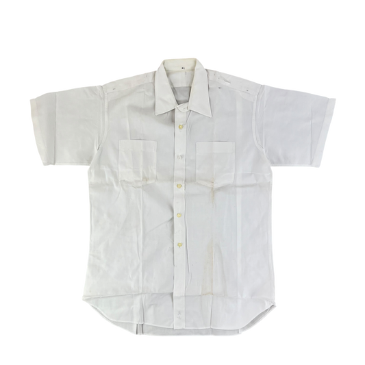 British Merchant Navy 50s Officer's Tropical Short Sleeve Shirt - Large