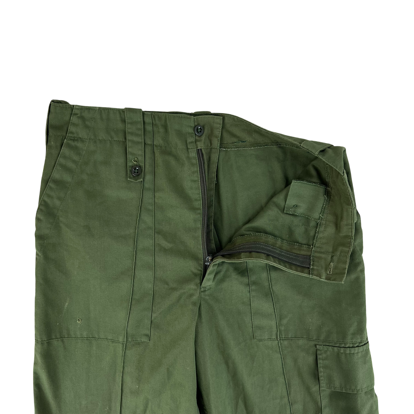 British Army Olive Green Fatigue Work Trousers - W31 L30