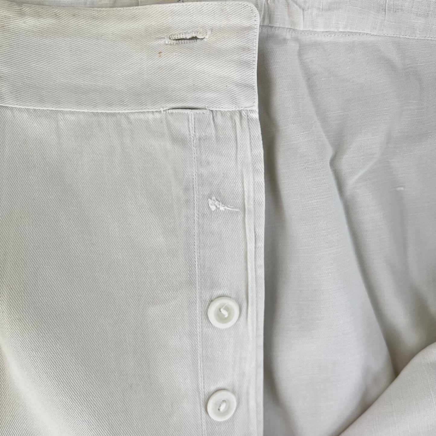 British Merchant Navy 50s Tropical White Trousers - W43 L29