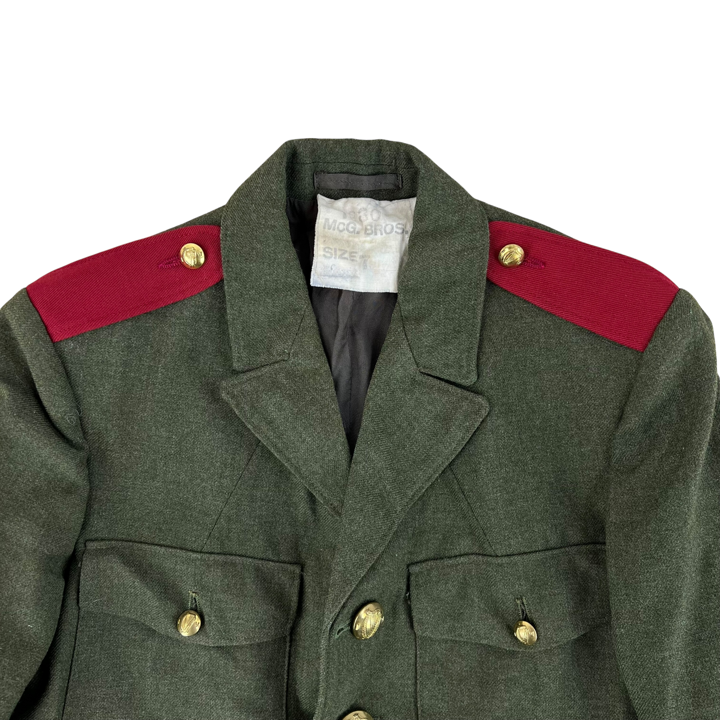 Irish Army 80s Green Dress Jacket - Medium