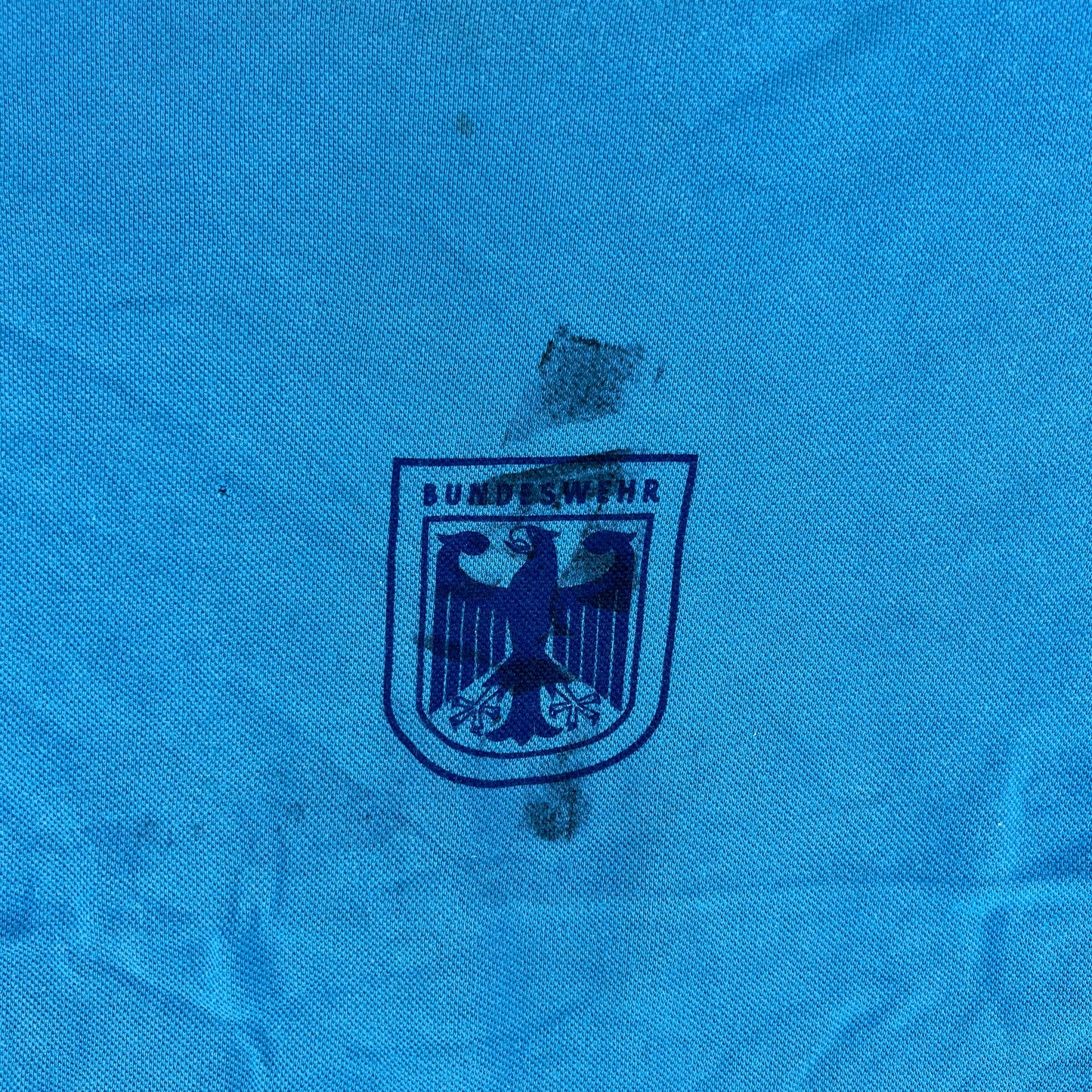 West German Army 70s Blue Training T Shirt - Large