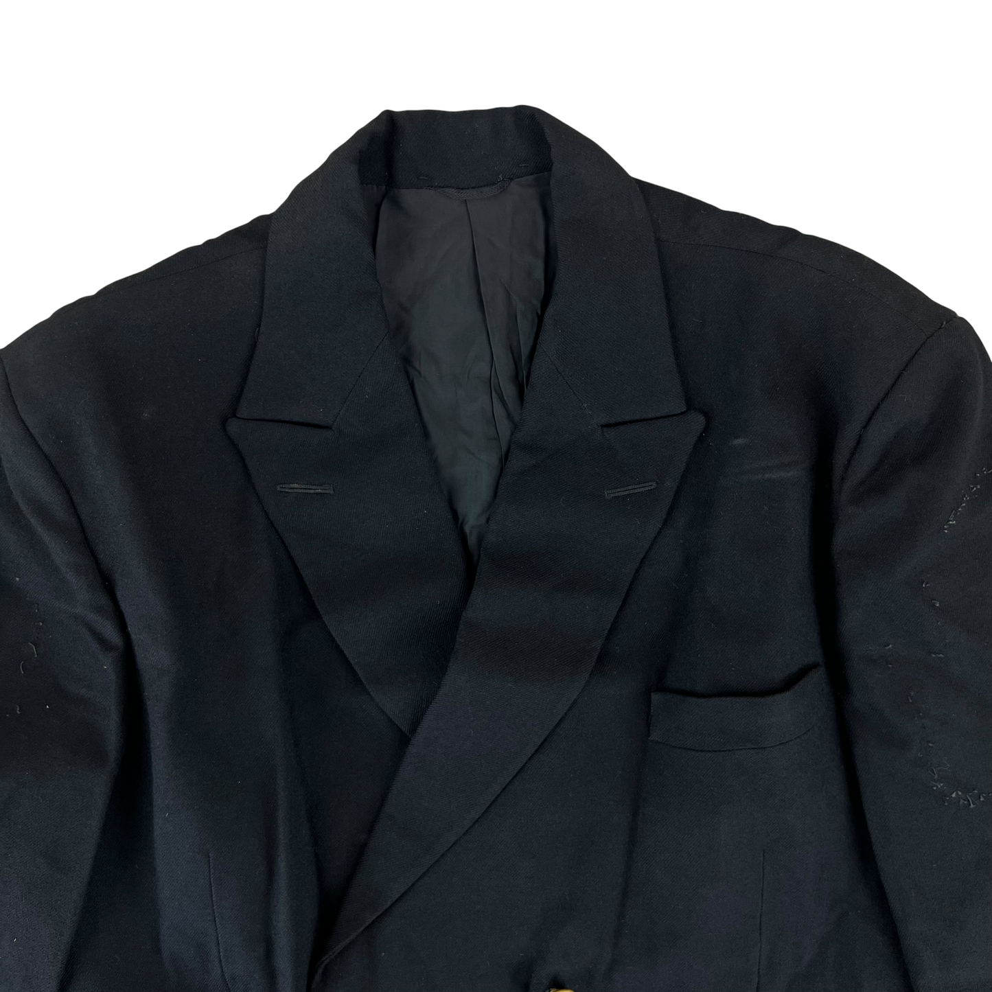 British Royal Navy 70s Black Dress Blazer Jacket - X Large