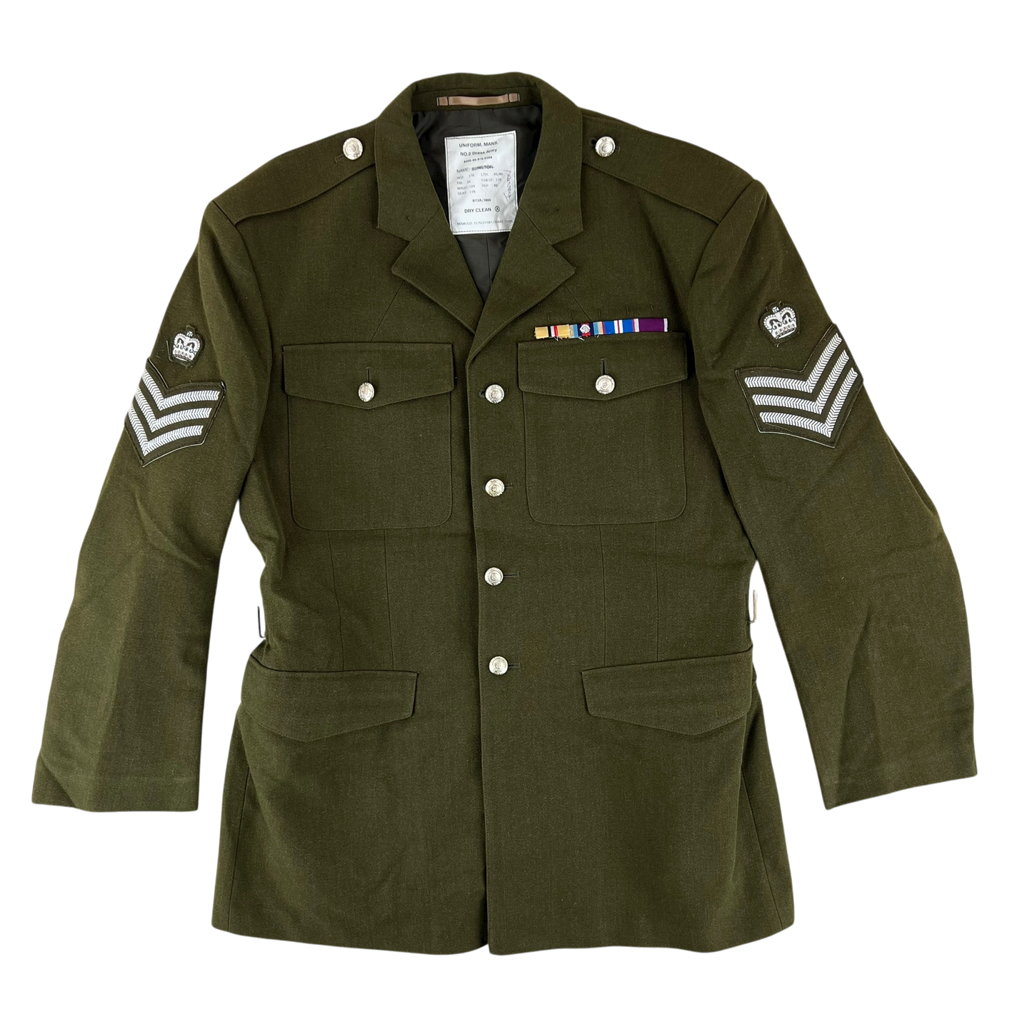 British Army 1980 Pattern No. 2 Olive Green Dress Jacket - RLC - Large 176/115