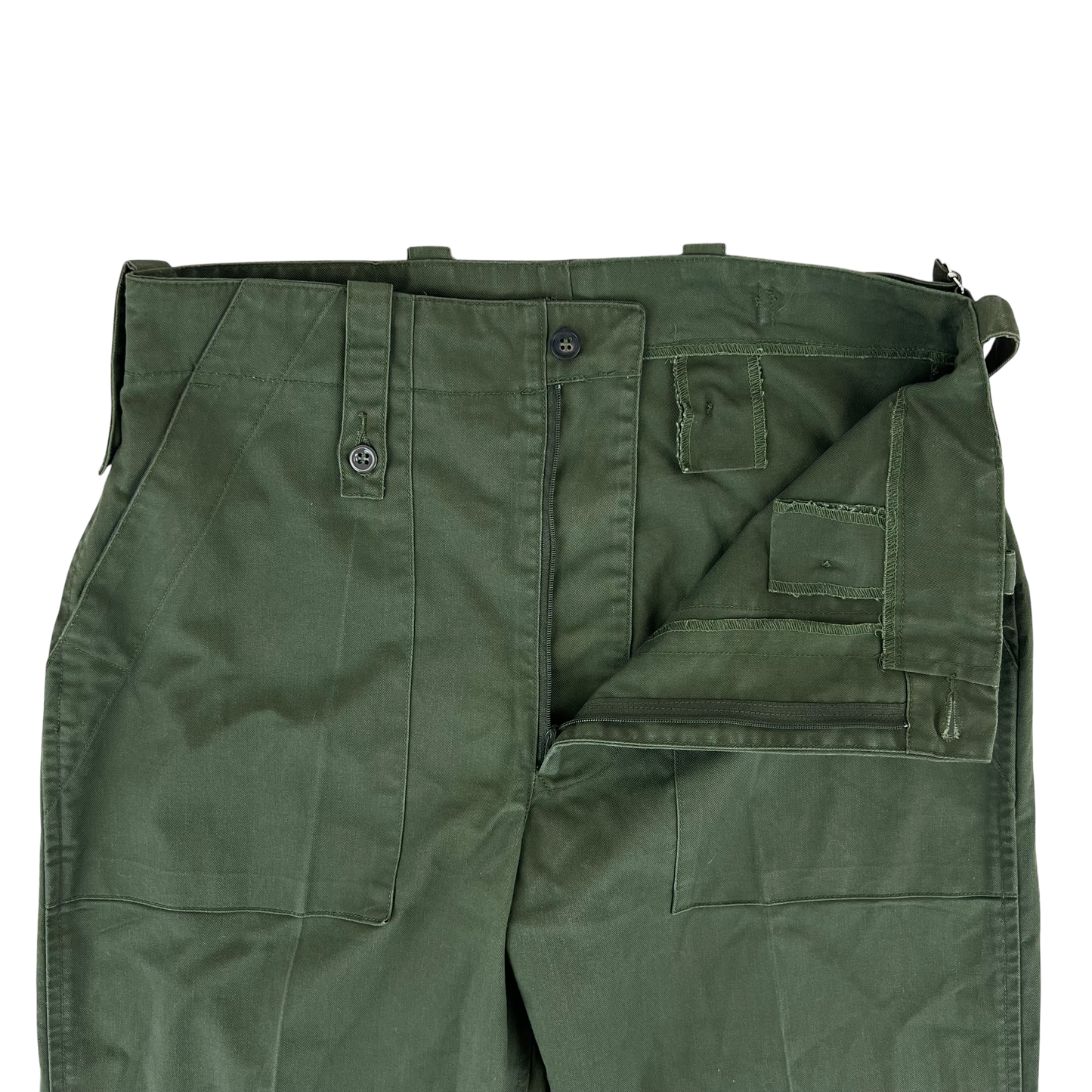 British Army Olive Green Fatigue Work Trousers - W34 L32